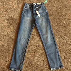 KanCan Dark Blue Straight Leg Women's Jeans